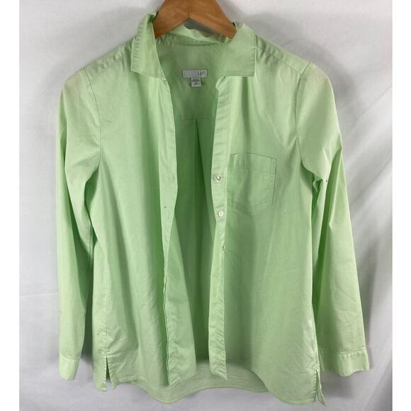 J Jill Green Button Down Shirt Size XS Missy - Picture 1 of 6